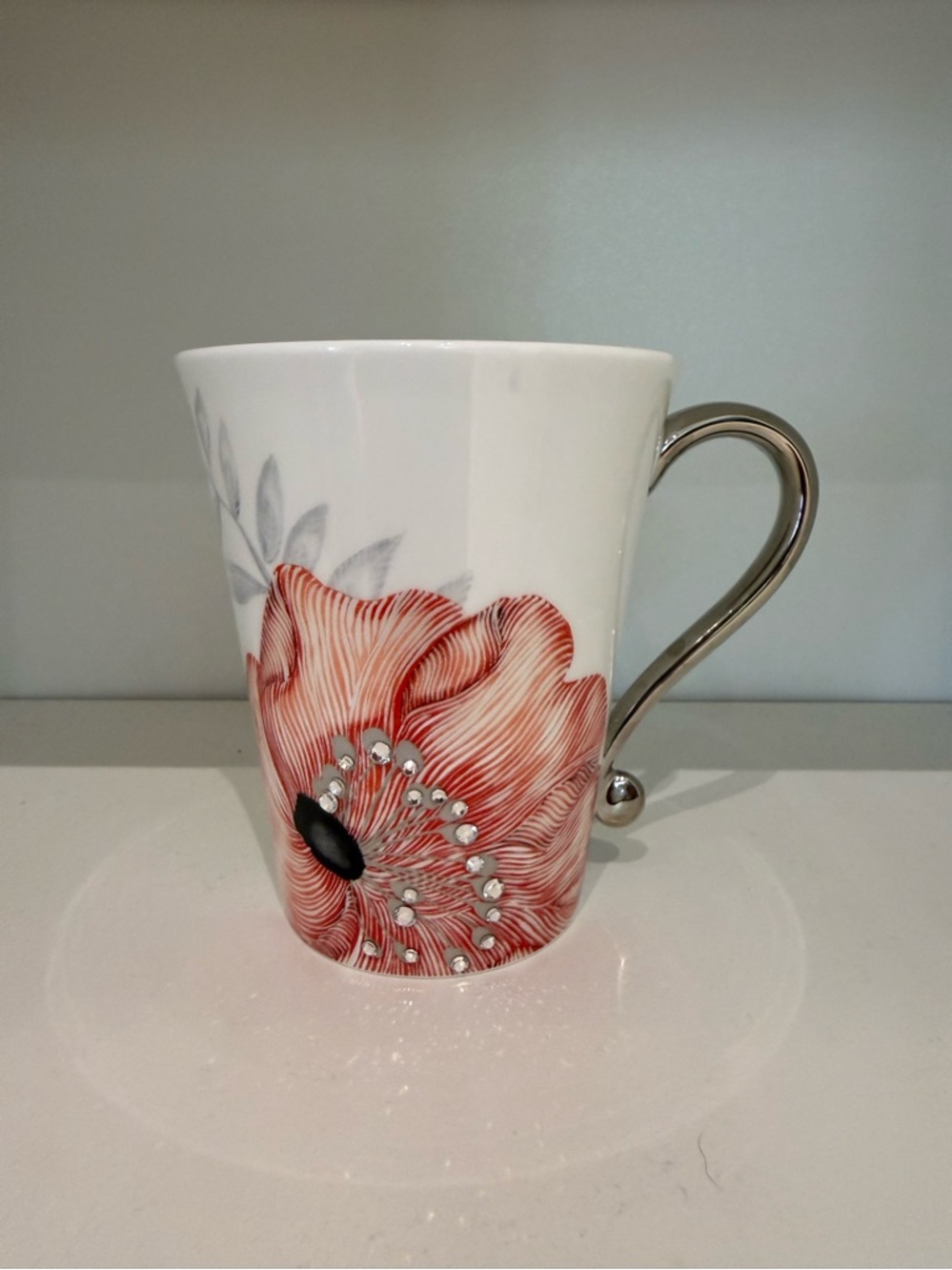 Prouna Corsage Mug - Bone China Cup with Swarovski Crystals